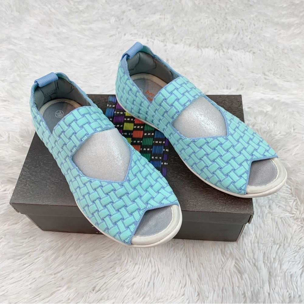 Bernie Mev. Chick Weave Mary Jane Slip on shoes stretch knit memory foam - Picture 2 of 8